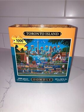 (5/$5) (INCOMPLETE) 1000 Piece Toronto Island Jigsaw Puzzle - Dowdle